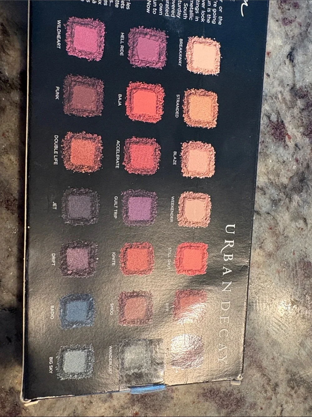Urban Decay Born to Run Eyeshadow Palette - Black with Multicolor Logo